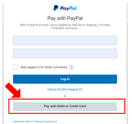 PayPal Instructions | Pay as a Guest – Thames & Kosmos